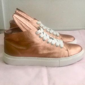 Minna Parikka High Top Rose Gold Bunny Sneakers